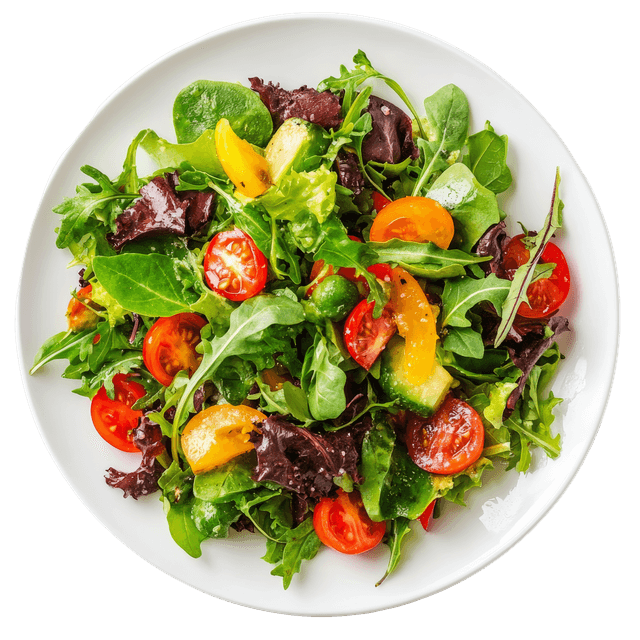 A plate with healthy food